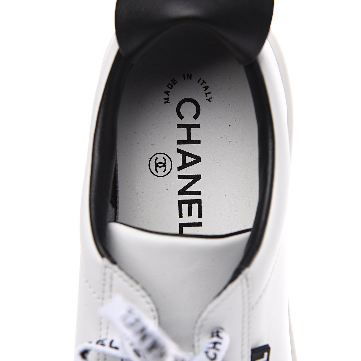 Calfskin CC Sneakers 38 White