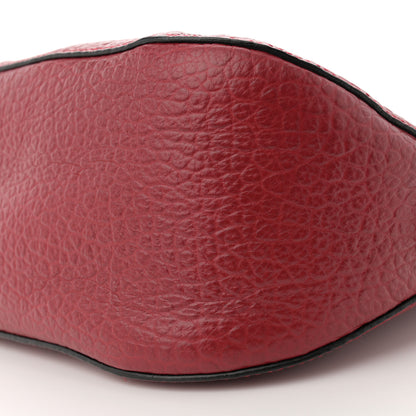 Burberry Heritage Grain Check Embossed Small Orchard Bowling Bag Military Red 11 of 13