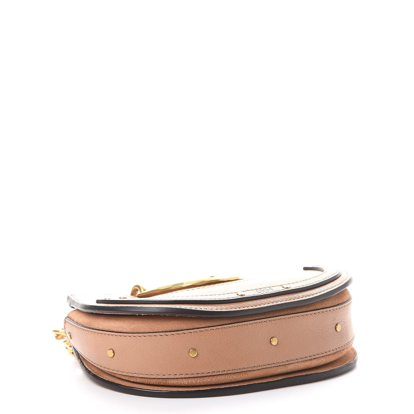 Calfskin Suede Mini Pixie Signature Belt Bag Nougat