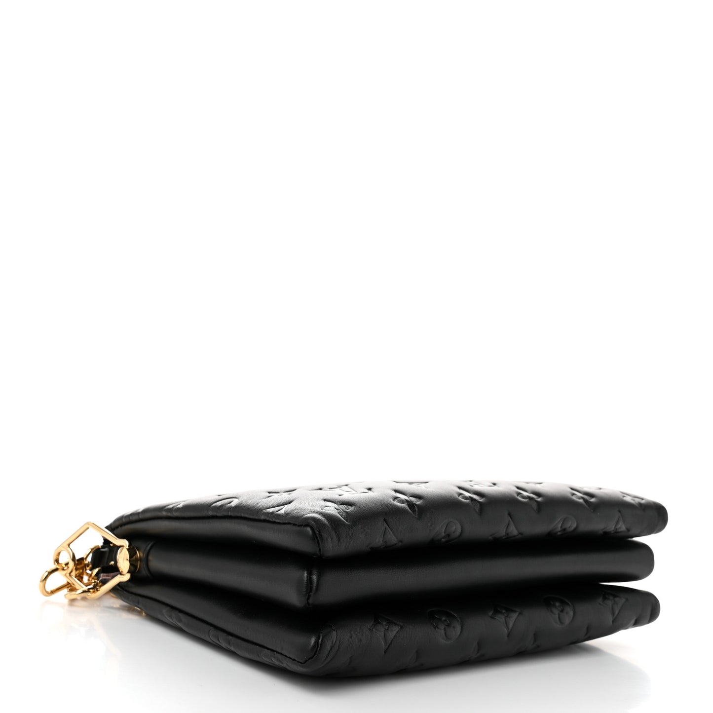 Lambskin Embossed Monogram Coussin PM Black