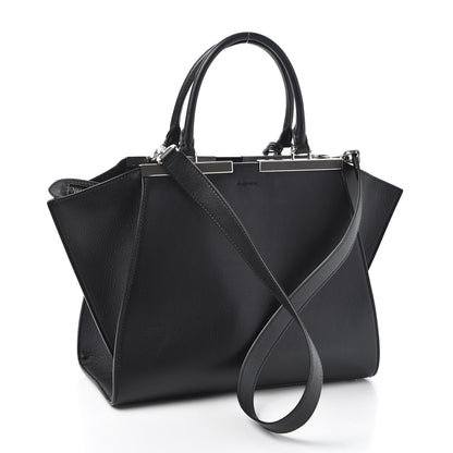 Fendi Vitello Dolce Petite 3jours Tote Black 2 of 9