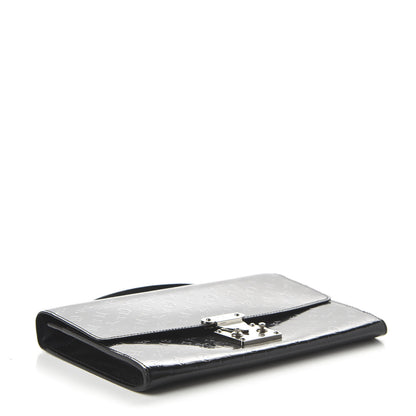 Louis Vuitton Monogram Glace Anouchka Pochette MM Black 4 of 9