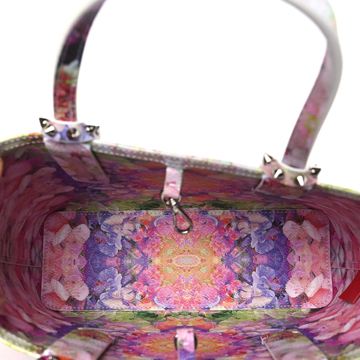 CHRISTIAN LOUBOUTIN Calfskin Mini Paris Blooming Cabata Tote