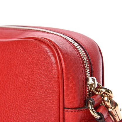 Gucci Pebbled Calfskin Small Soho Disco Bag Tabasco Red 18 of 20