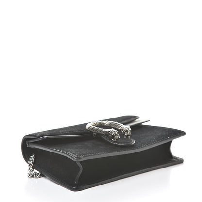 Gucci Suede Super Mini Dionysus Shoulder Bag Black 4 of 12