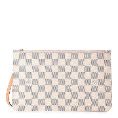 Louis Vuitton Damier Azur Neverfull MM GM Pochette Rose Ballerine 1 of 8