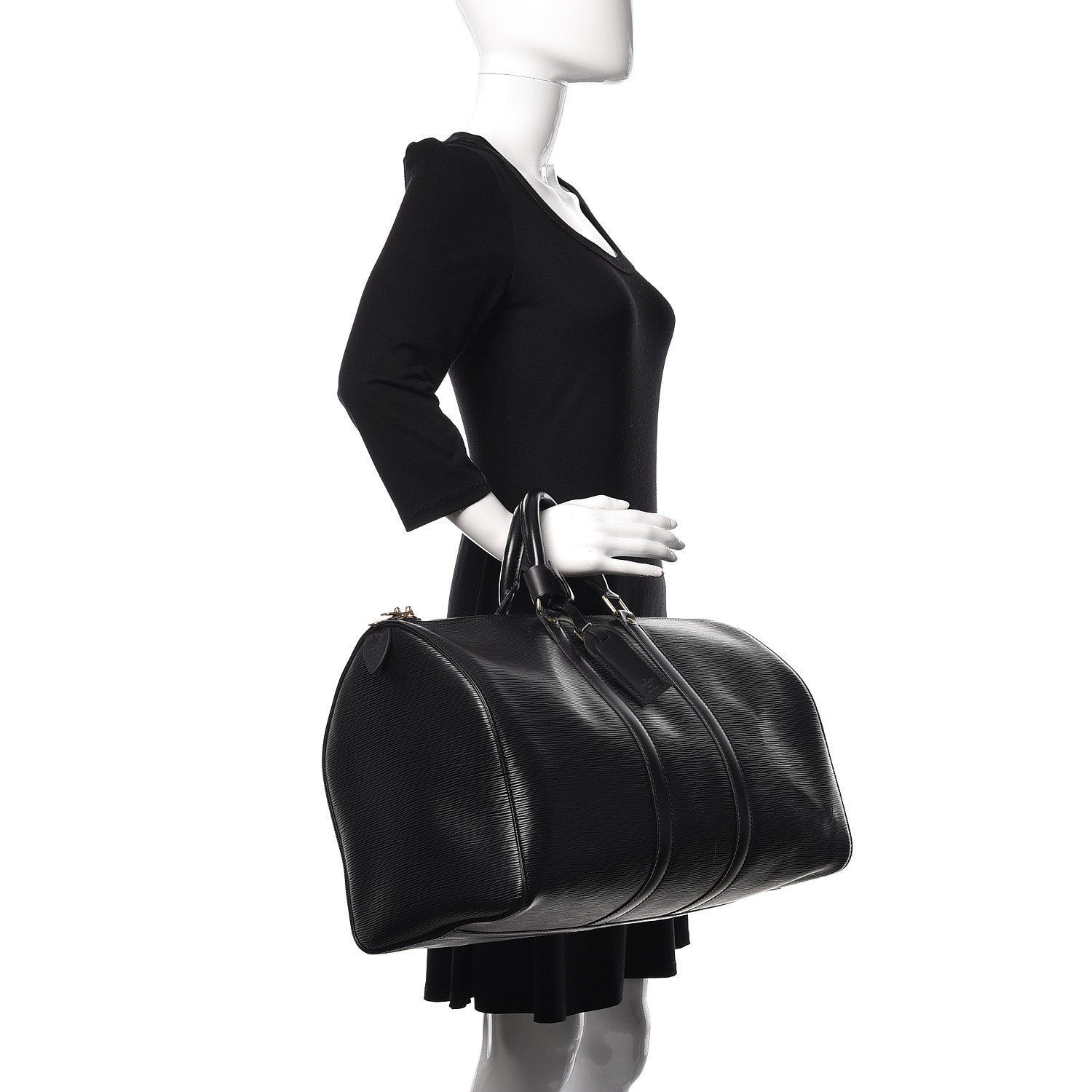Louis Vuitton Epi Keepall 45 Black 2 of 10