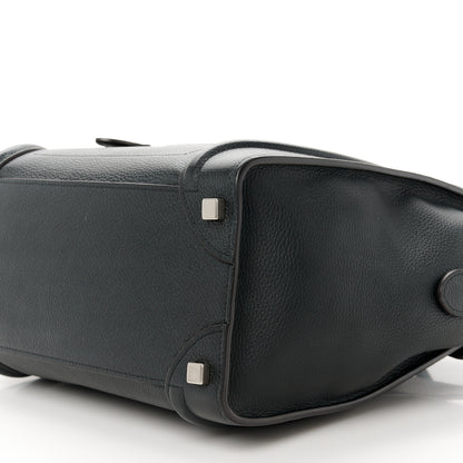 Celine Drummed Calfskin Micro Luggage Black 10 of 10