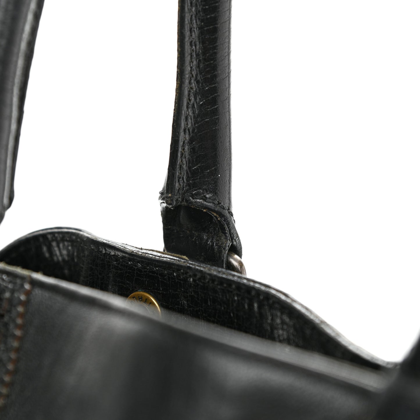 Distressed Lambskin Large Bag De Jour Tote Black