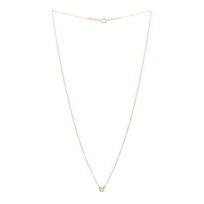 Tiffany 18K Rose Gold Diamond .10ct Elsa Peretti Diamonds by the Yard Pendant Necklace 3 of 4