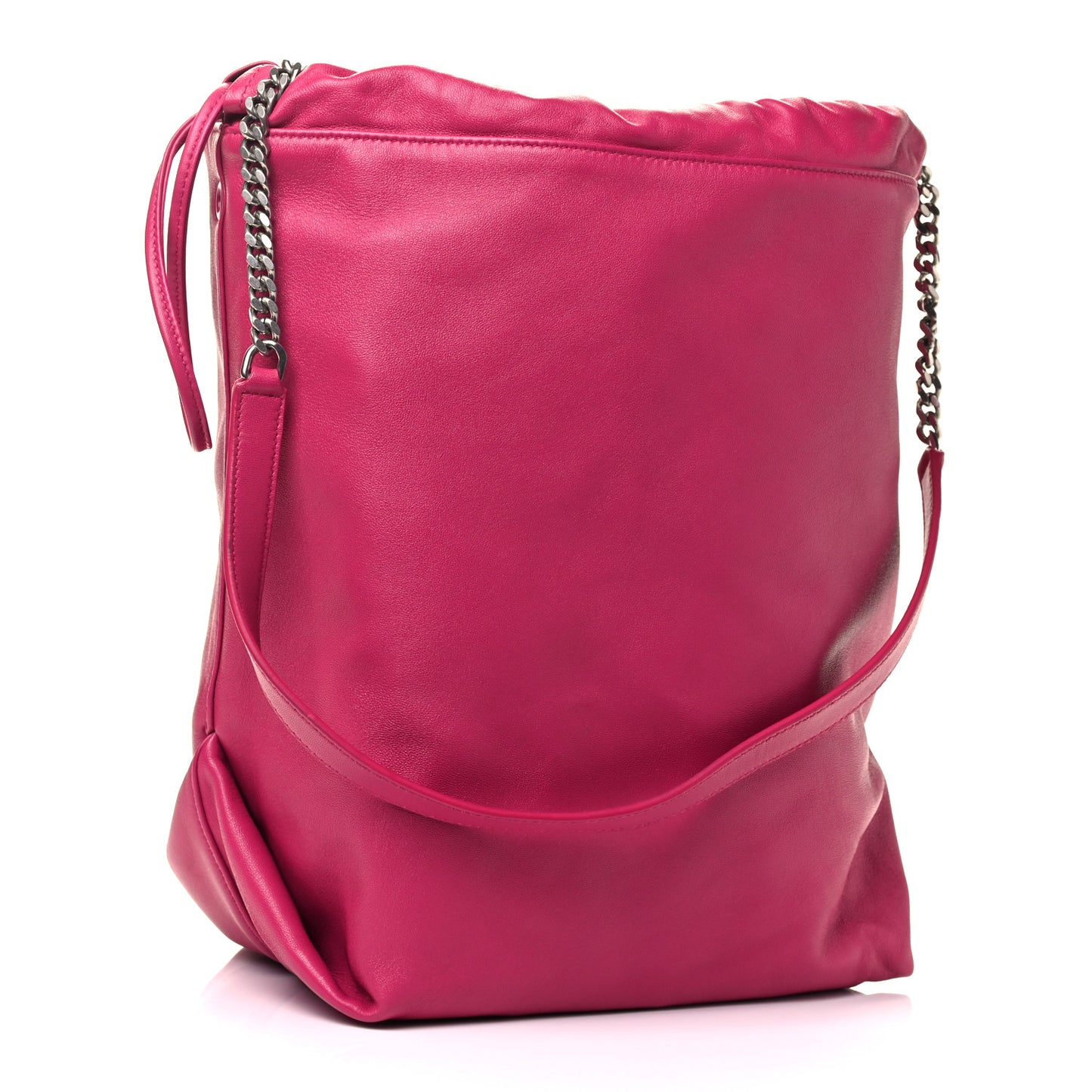 Lambskin Teddy Drawstring Bag Freesia