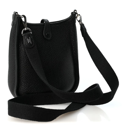 Hermes Taurillon Clemence Evelyne TPM Black 3 of 10