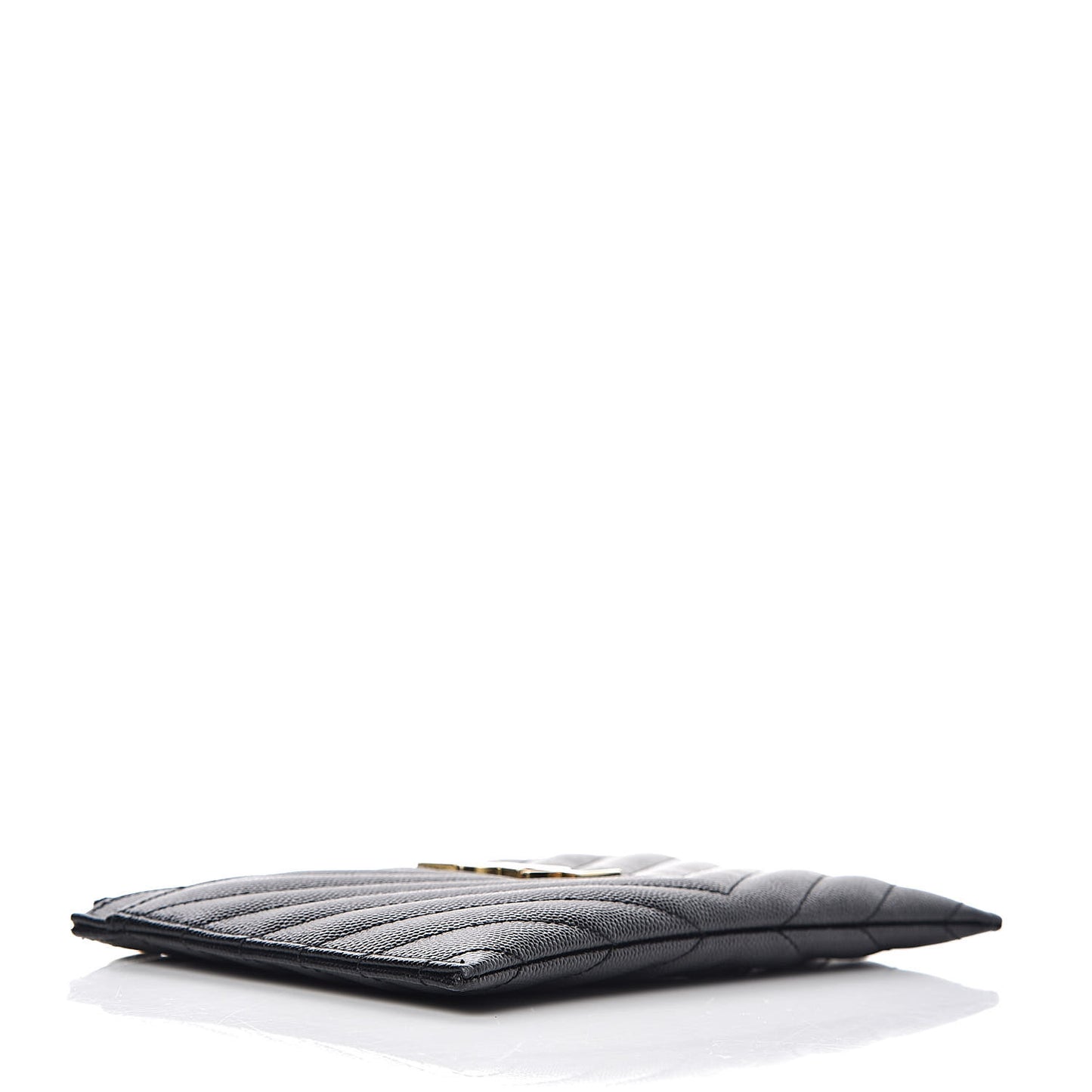 Grain De Poudre Chevron Monogram Bill Pouch Black