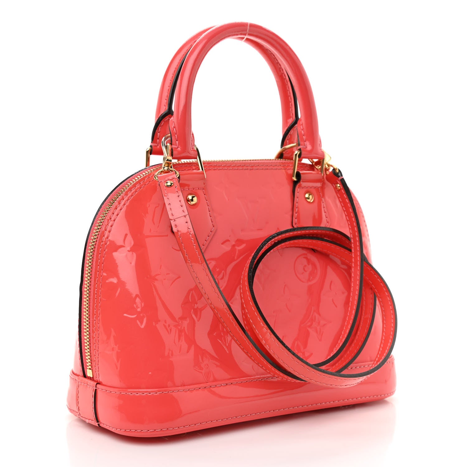 Louis Vuitton Vernis Alma BB Rose Litchi 2 of 9