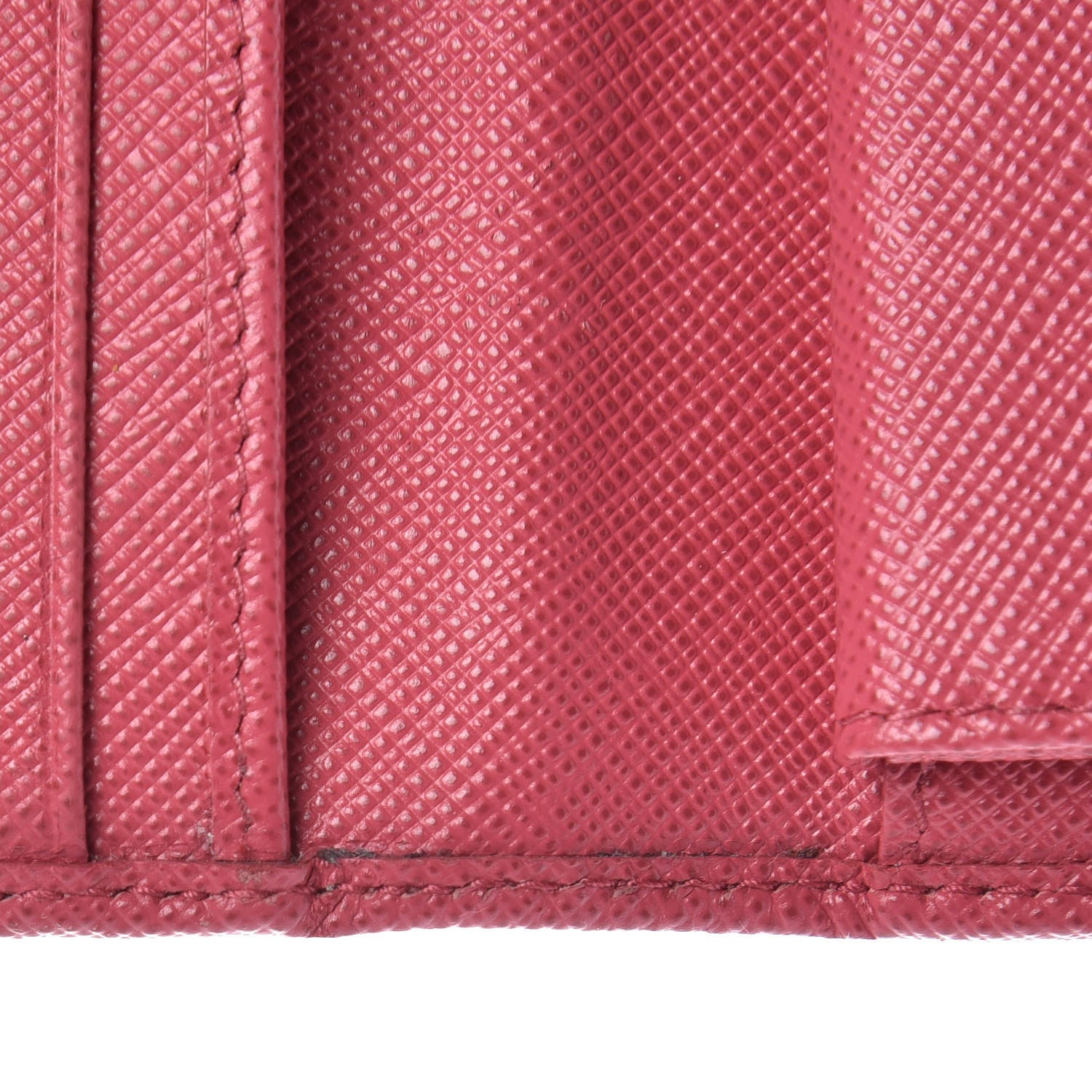 Prada Saffiano Metal Tri-Fold Wallet Peonia 9 of 12