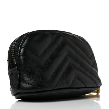Gucci Calfskin Matelasse GG Marmont Key Pouch Black 3 of 10