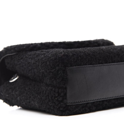 Saint Laurent Shearling Toy Loulou Shoulder Bag Black 6 of 11