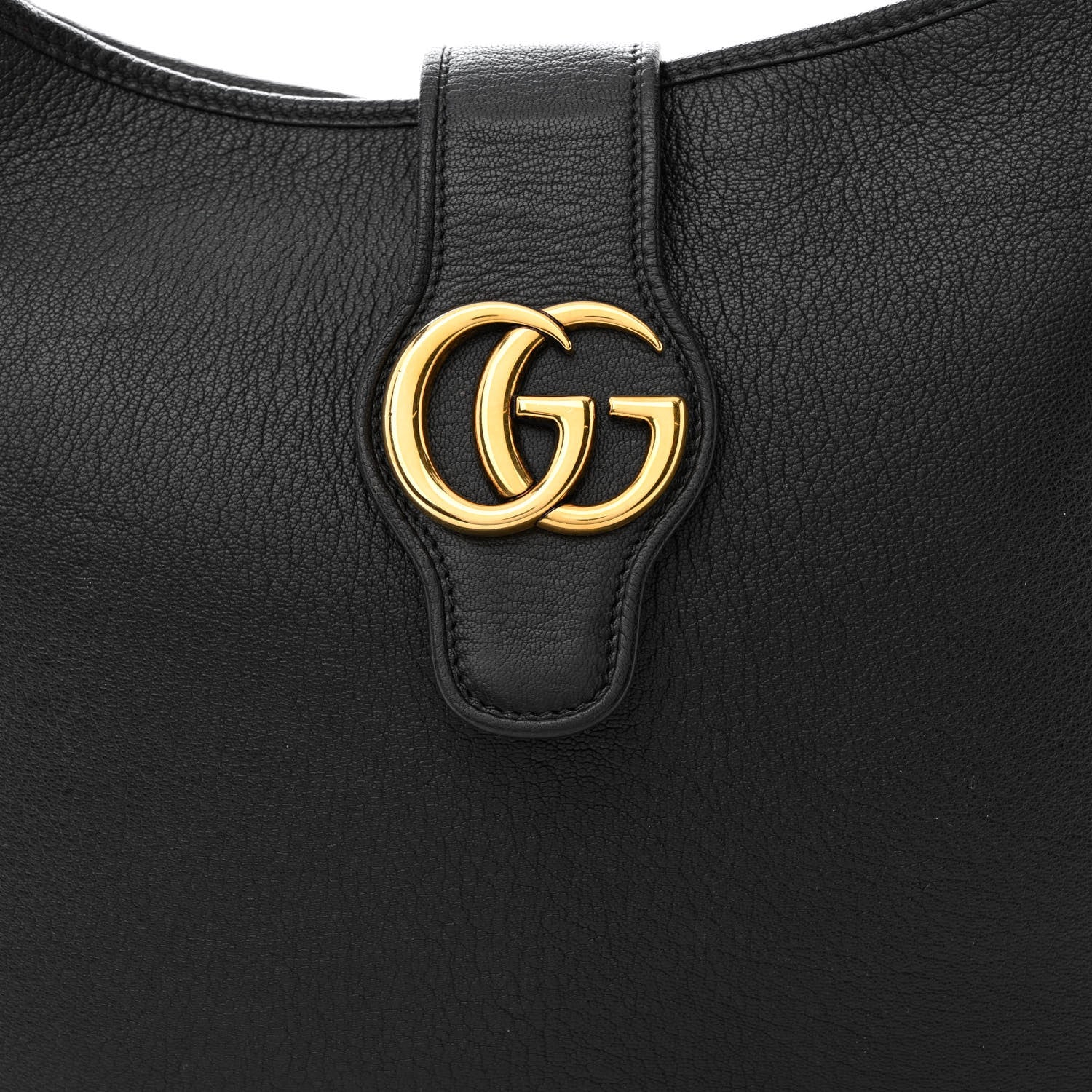 Gucci Goatskin Large Aphrodite Shoulder Bag Black 9 of 14