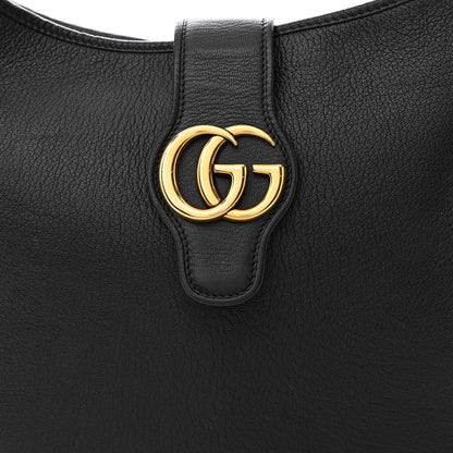 Gucci Goatskin Large Aphrodite Shoulder Bag Black 9 of 14