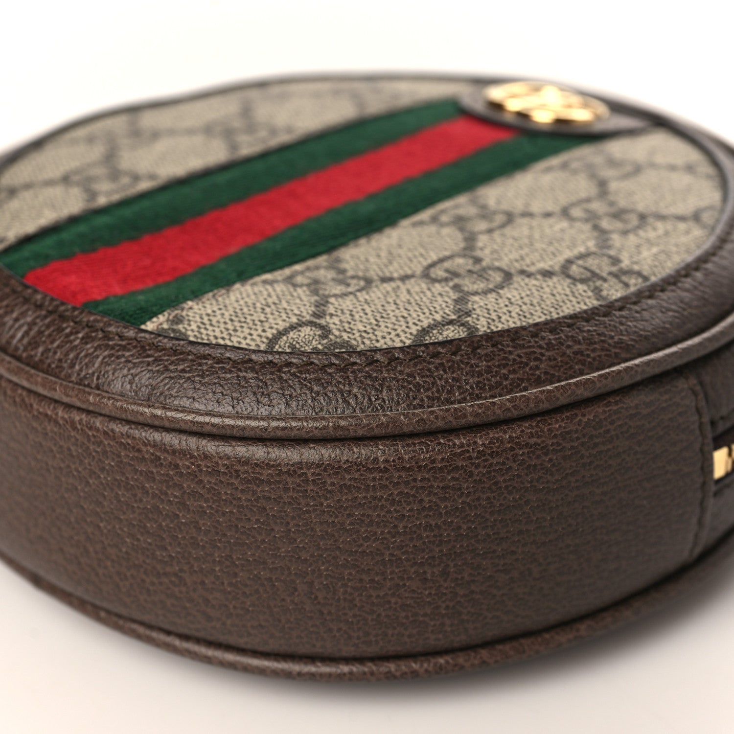 Gucci GG Supreme Monogram Web Ophidia Circle Wristlet Beige New Acero 9 of 9