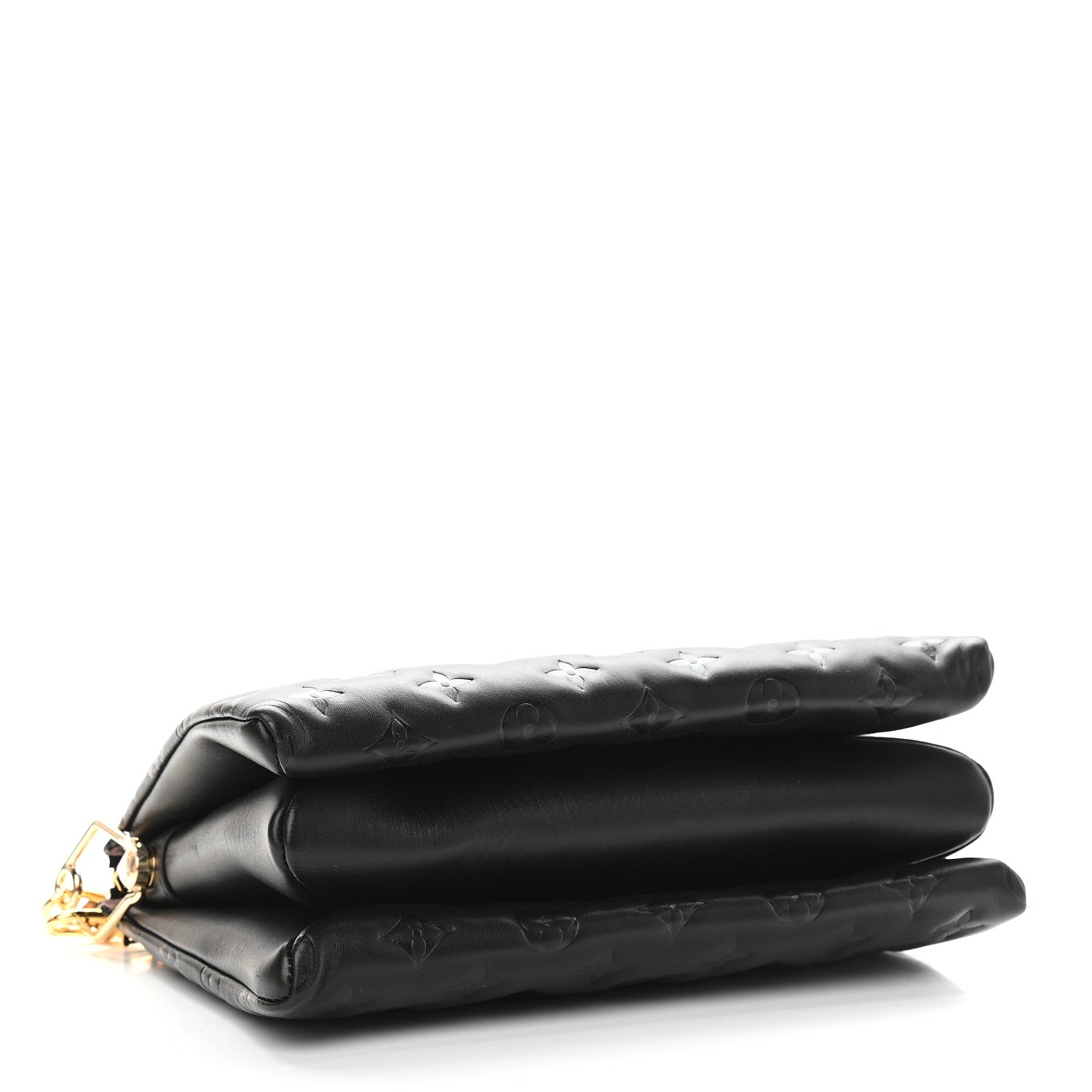 Louis Vuitton Lambskin Embossed Monogram Coussin PM Black 4 of 8