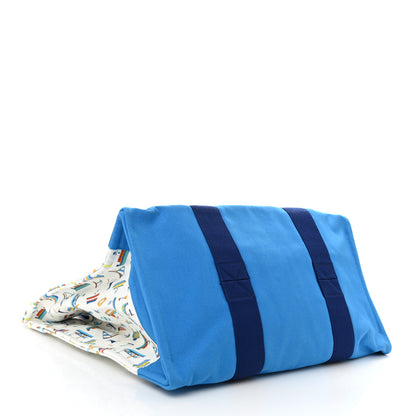 Hermes Cotton Canvas Petit Chalutier Nappy Bag Azur 5 of 10