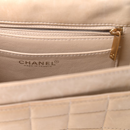 Chanel Lambskin Patent Chocolate Bar Flap Beige Black 8 of 11