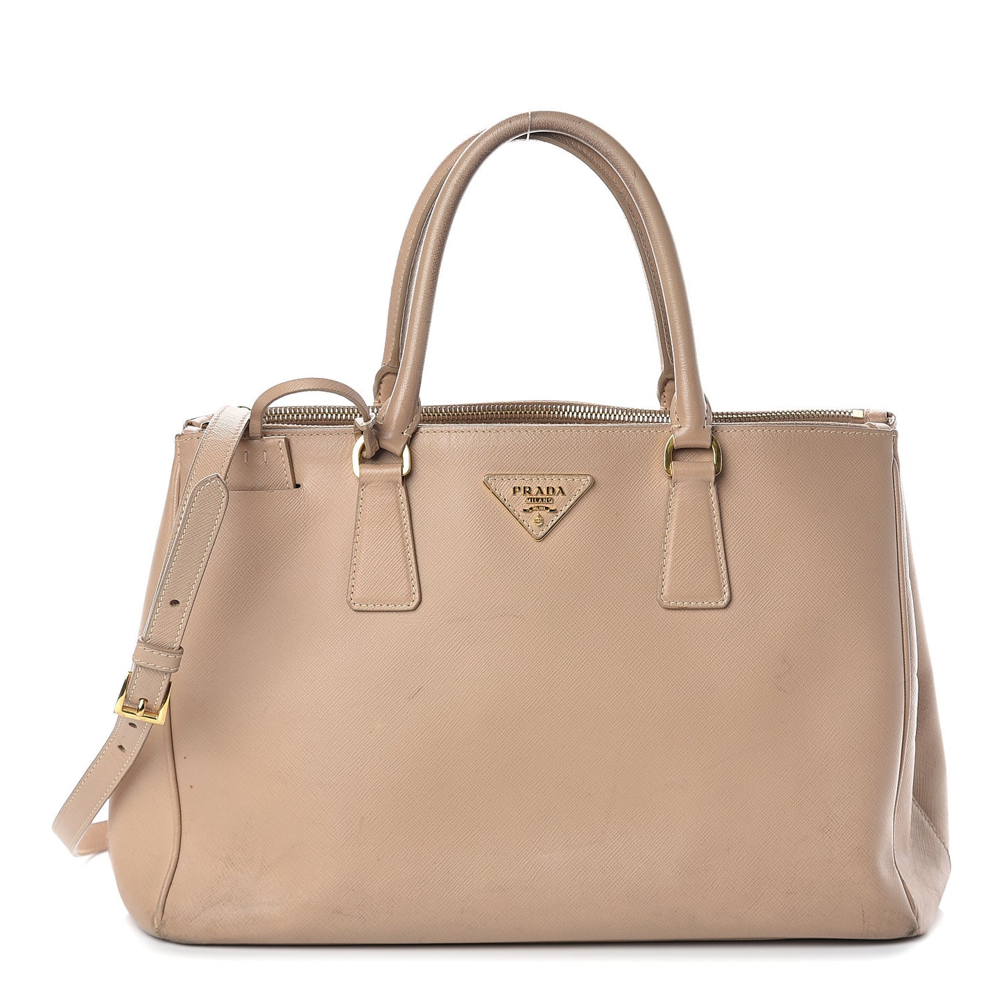 Saffiano Medium Galleria Double Zip Tote Cammeo