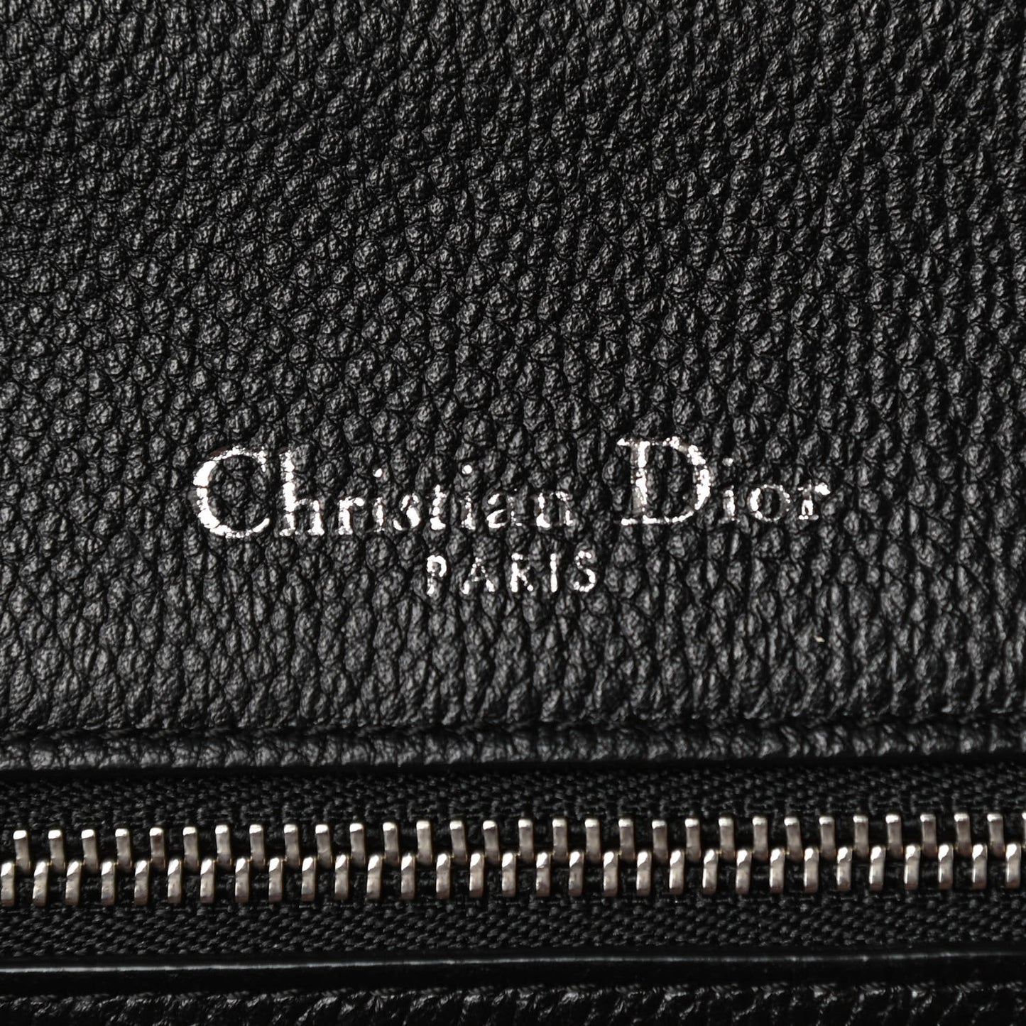 Grained Calfskin Large Diorama Flap Bag Black