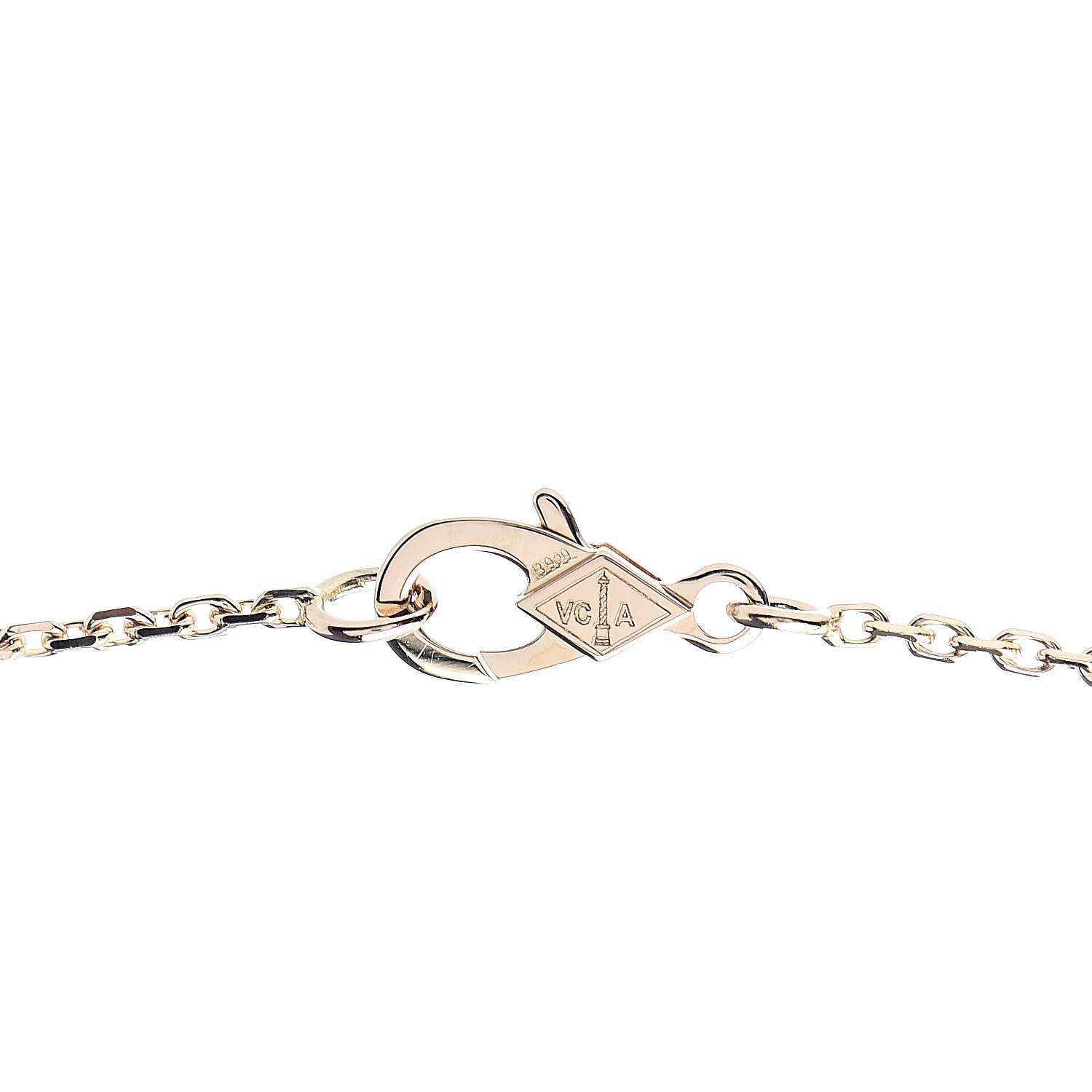 Van Cleef & Arpels 18K Yellow Gold Mother of Pearl Lucky Alhambra Butterfly Pendant Necklace 5 of 8