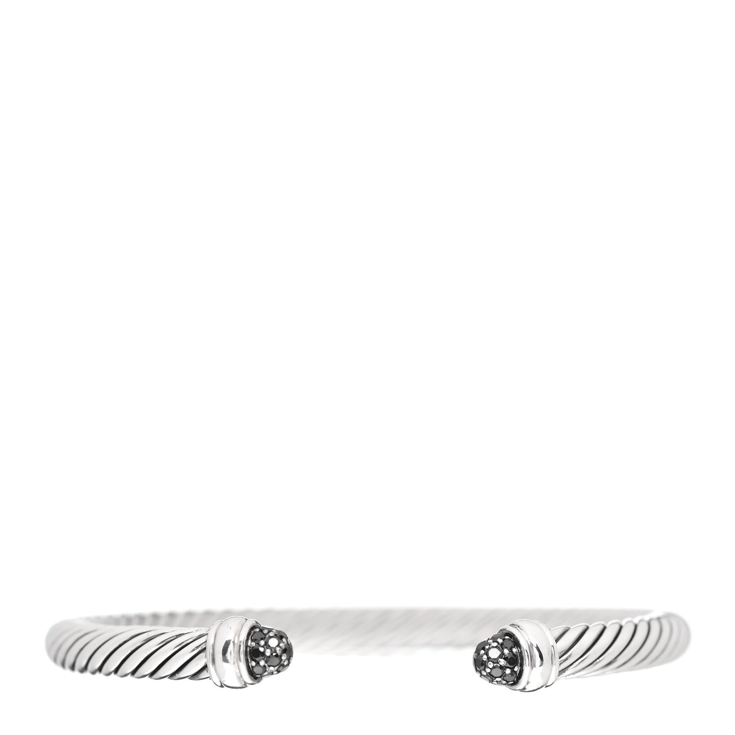 Sterling Silver Black Diamond 5mm Cable Classics Bracelet