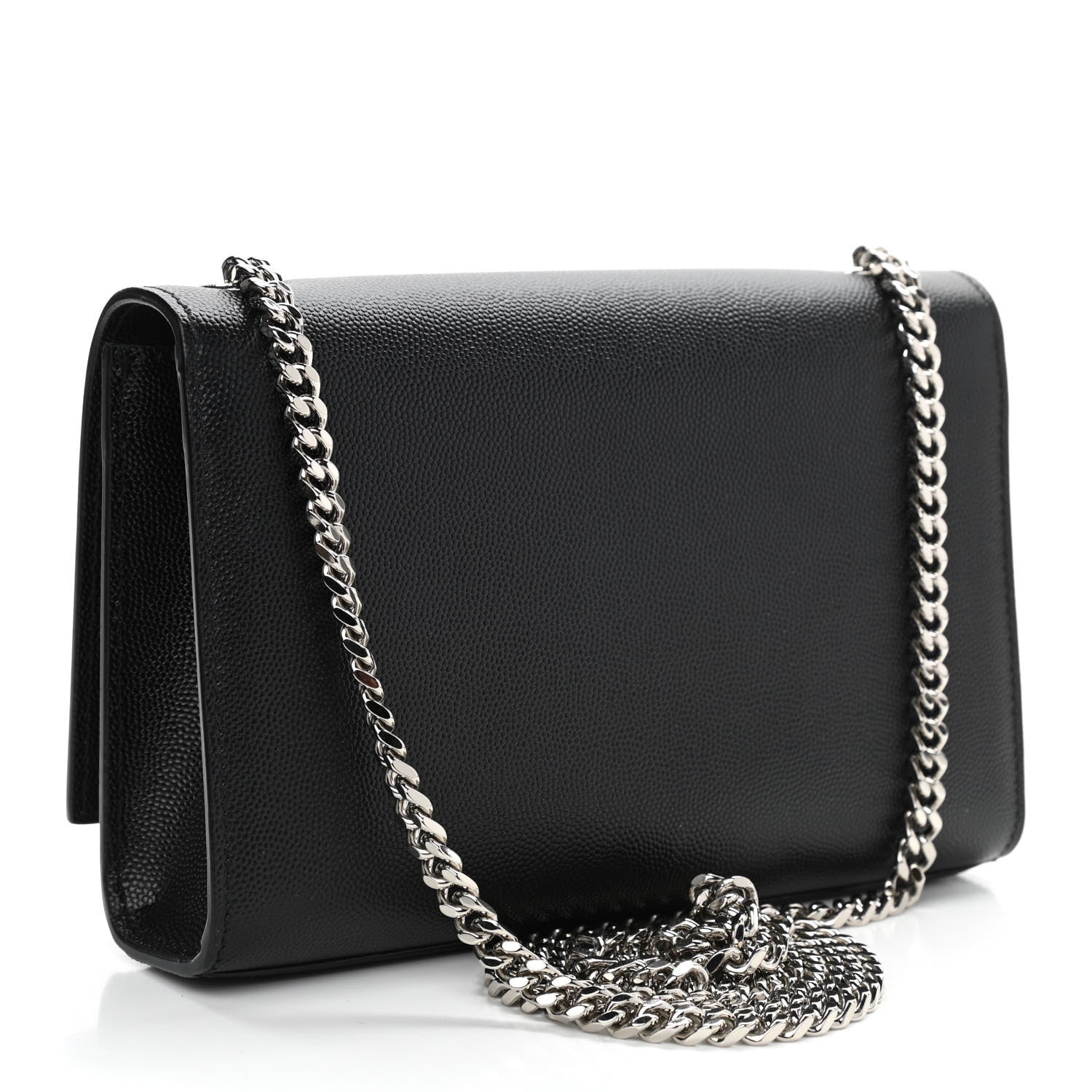 Saint Laurent Grain De Poudre Small Monogram Kate Satchel Black 3 of 10
