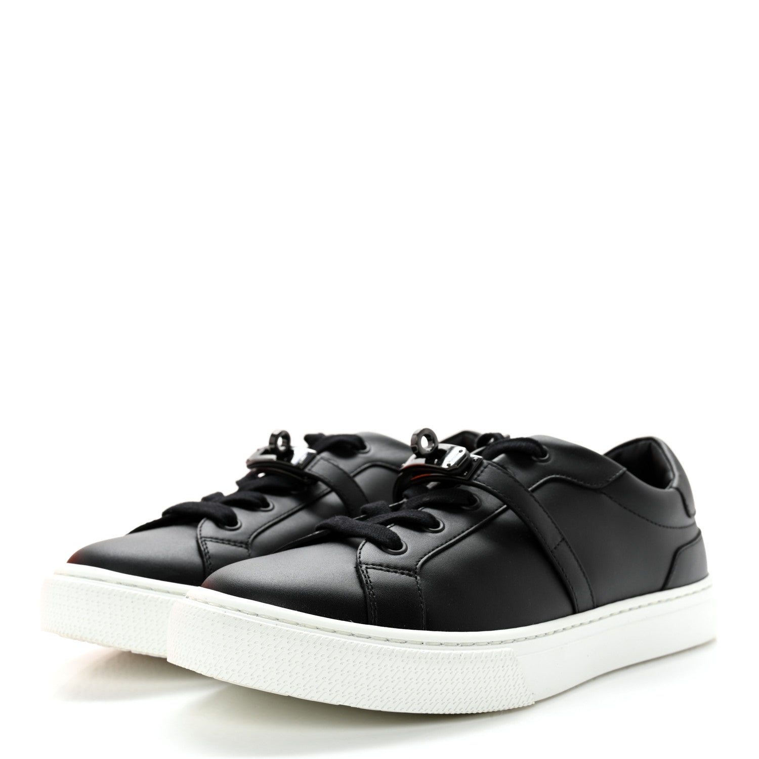 Hermes Calfskin Day Sneakers 38 Black 3 of 9