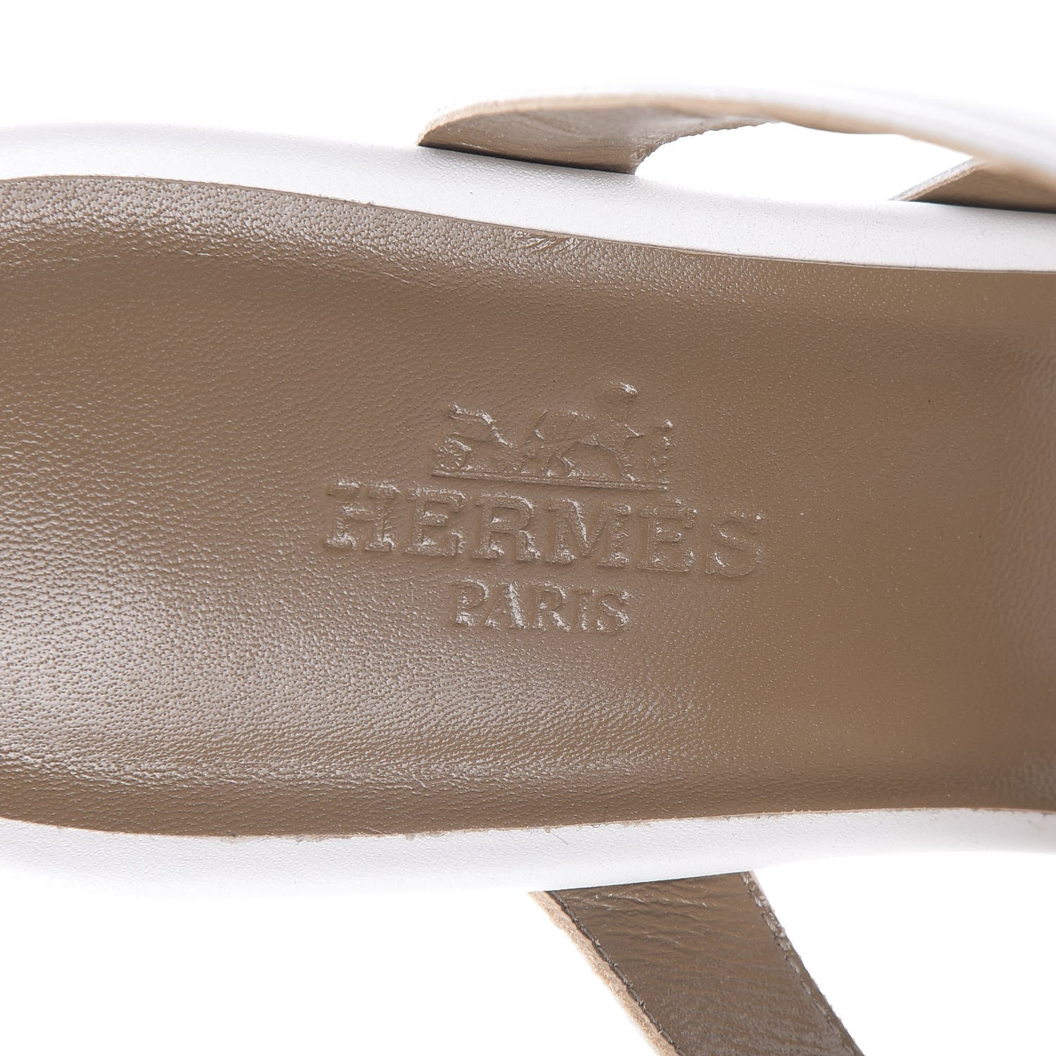 Hermes Nappa Bikini Sandals 36.5 White 5 of 7