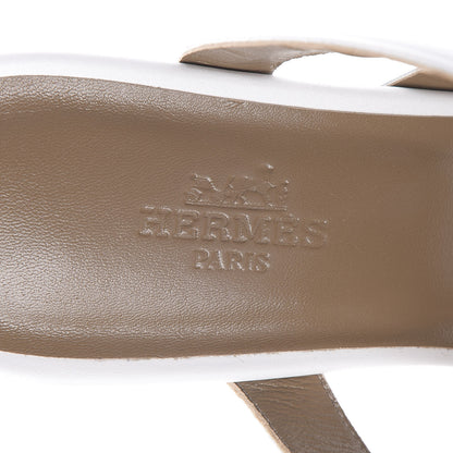 Hermes Nappa Bikini Sandals 36.5 White 5 of 7