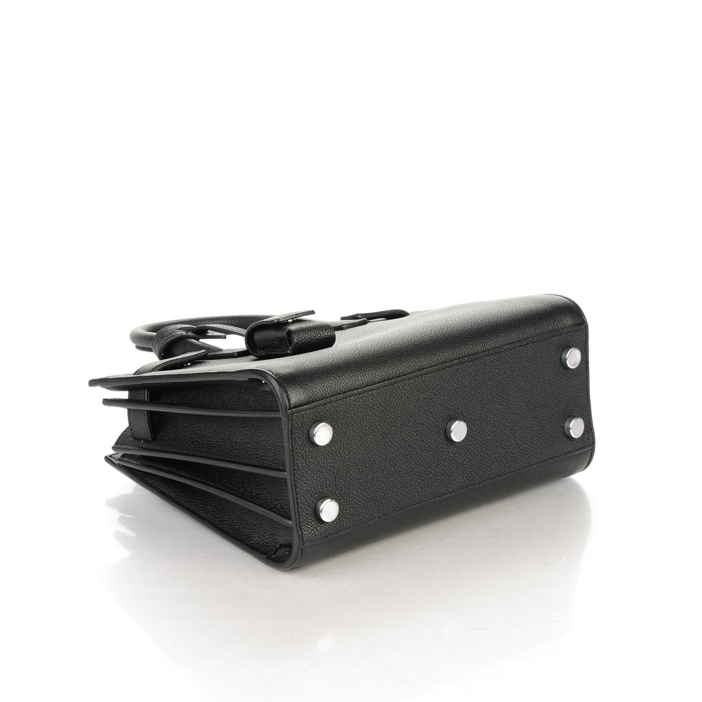 Grained Calfskin Nano Sac De Jour Black
