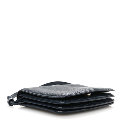 The Row Lizard Large Julien Shoulder Bag Navy 4 of 9