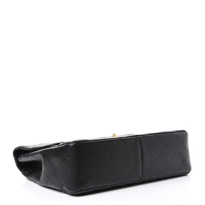 Chanel Caviar Quilted Jumbo Single Flap Black 3 of 13
