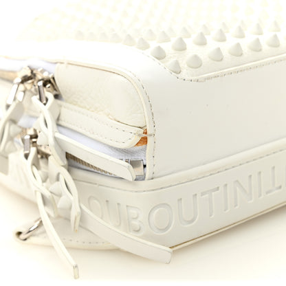 Christian Louboutin Calfskin Mens Loubifunk Spiked Bag White 10 of 12