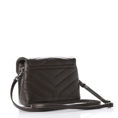 Saint Laurent Calfskin Y Quilted Monogram Toy Loulou Crossbody Bag Faggio 3 of 11