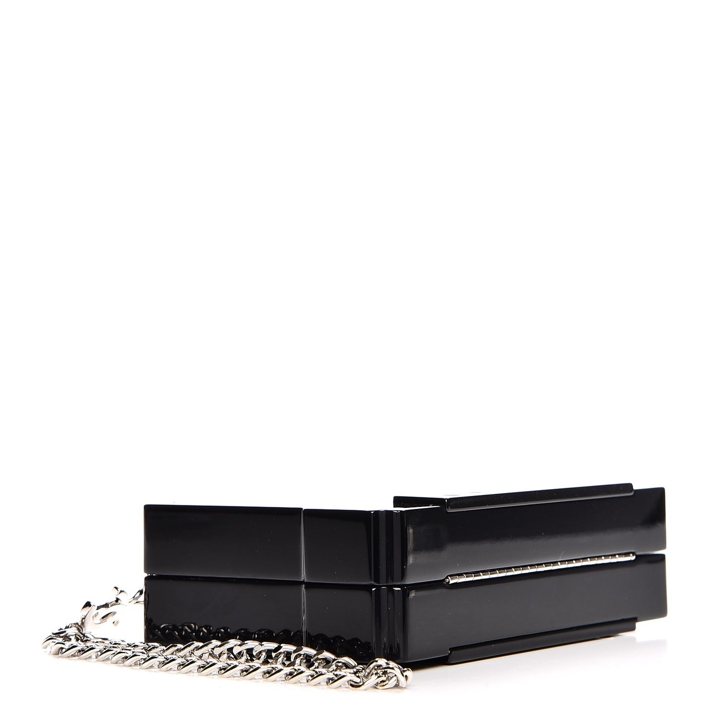 Lucite Cassette Clutch Black