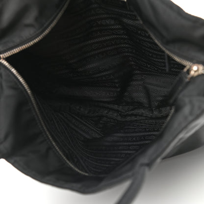 Prada Calfskin Tessuto Nylon Easy Shoulder Bag Black 1 of 13