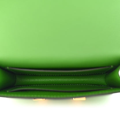 Hermes Evercolor Bi-Color Constance Slim Wallet Vert Yucca Mauve Pale 6 of 10