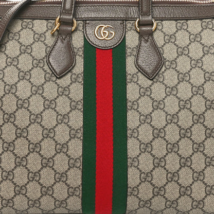 Gucci GG Supreme Monogram Web Medium Ophidia Tote Bag Brown 8 of 10