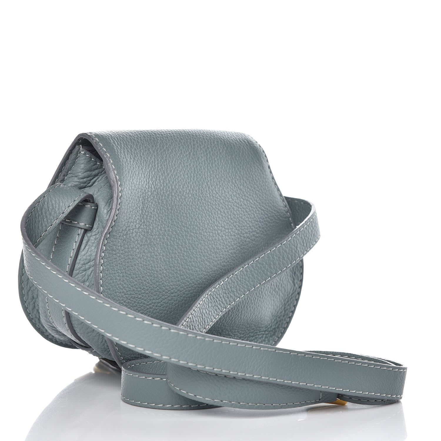 Chloe Calfskin Mini Marcie Round Crossbody Bag Rainy Blue 3 of 7