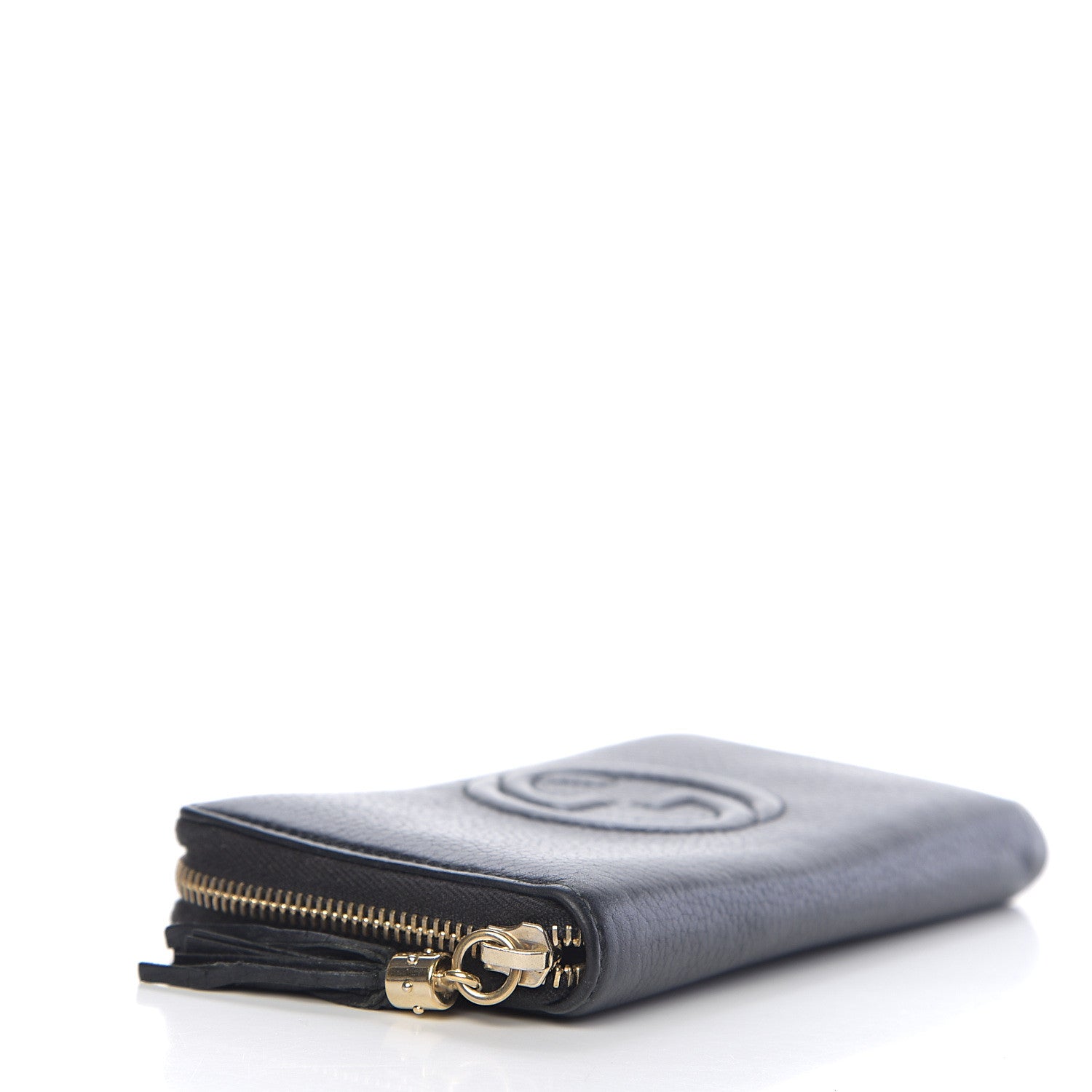 Gucci Pebbled Calfskin Soho Zip Around Wallet Black 3 of 6