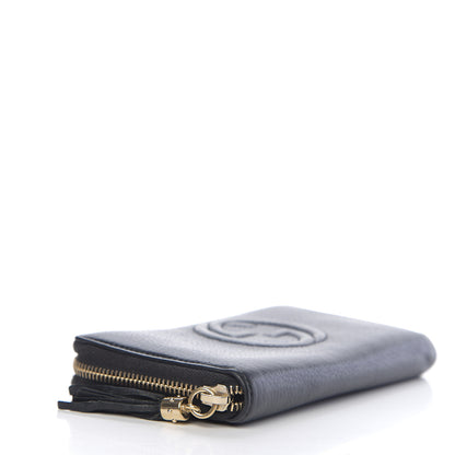 Gucci Pebbled Calfskin Soho Zip Around Wallet Black 3 of 6