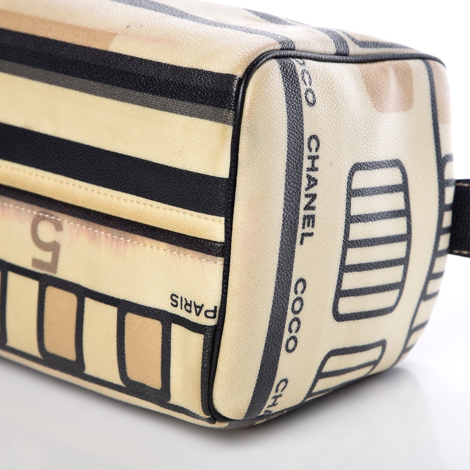 Chanel Coated Canvas Le Train Boston Bag 6 of 15