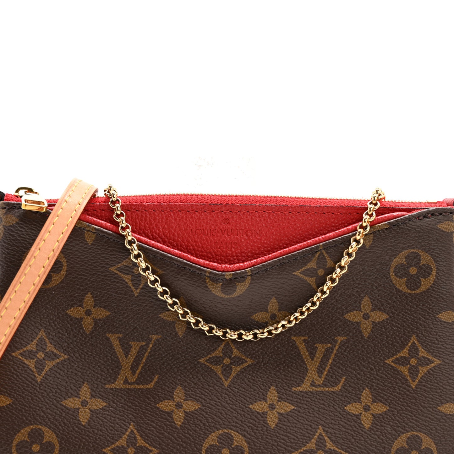 Monogram Pallas Clutch Poppy