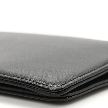 Chanel Caviar CC Yen Wallet Black 9 of 9
